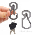 Ouverteur de bouteille d&#39;escalade Titanium Carabiner Keychain